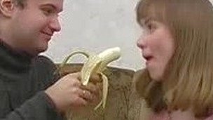 Ivan and Nelly are enjoying wine coolers that are made specifically to acquire a slut drunk and the chick drinks down as much as that guy gives her. The more this chab pours the more that babe drinks and when this chab peels a banana for her to eat this b