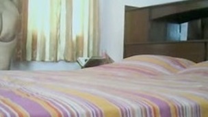 Hidden livecam in a hotel room captures BBW Indian aunty enticed for indecent sex