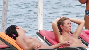 Close-Up Marvelous Topless Voyeur Beach Legal age teenager