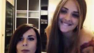 Two Sexy Legal age teenager Lesbian babes Kssing On Cam