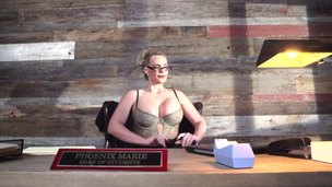 Nerdy blonde looking brutally hot during the doggy style screwing