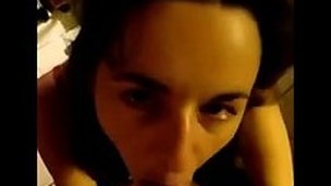 brunette babe blowjob sædsprut amatør synspunkt