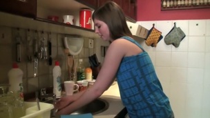 Sexy Teenage Fucking In The Kitchen