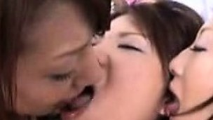 Hot Asian gals lose their clothing and embark on a lesbian